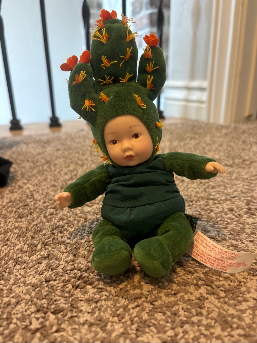 Green Cactus Baby Plush Cactus Costume Doll Anne Geddes collectible